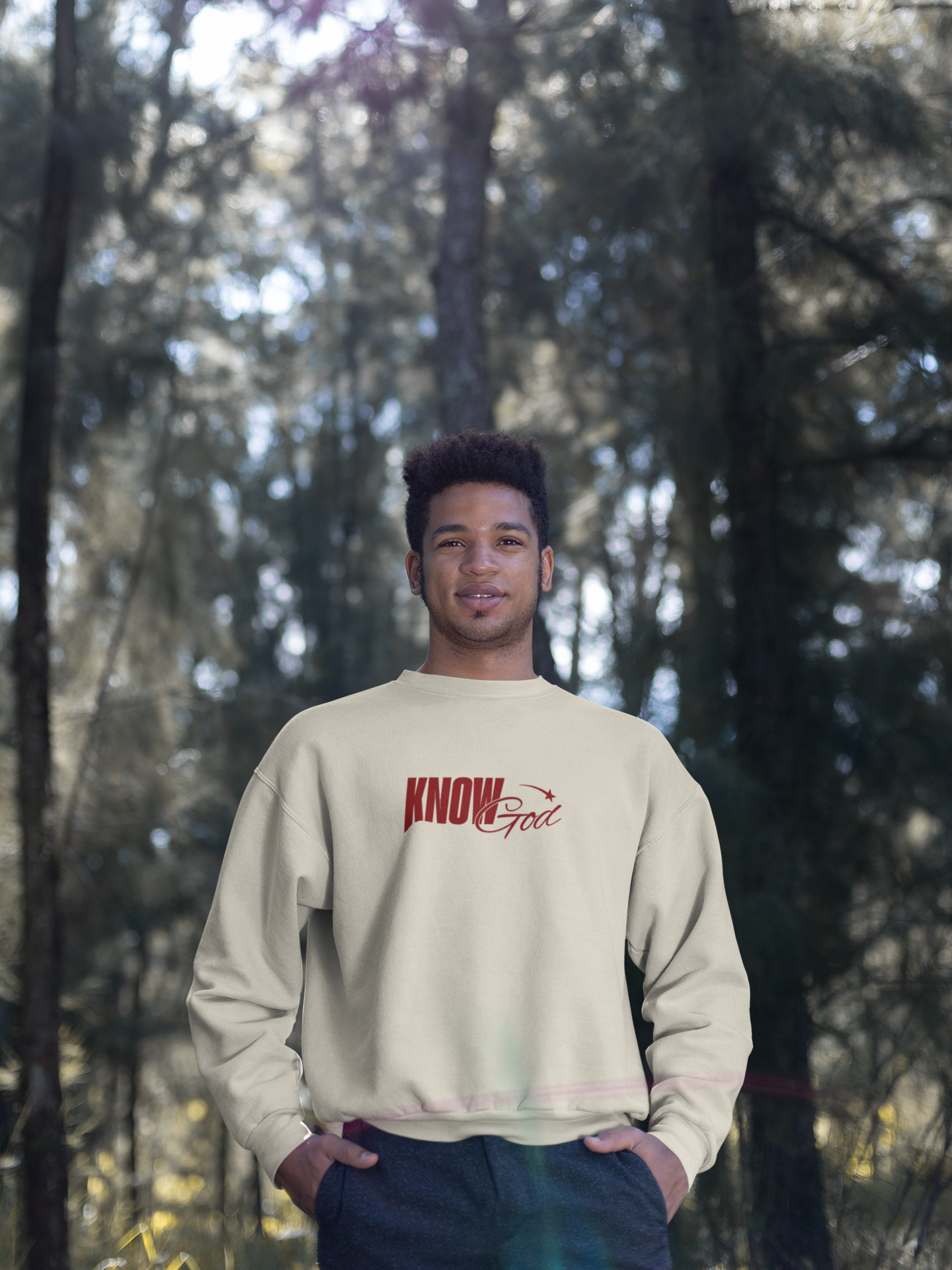 Know God He is Good-Sweatshirt red
